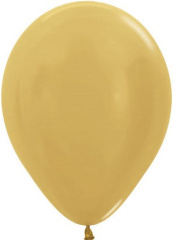 S Шар (5''/13 см) Золото яркое (570), металлик, 100 шт. (205570)